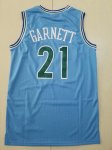 NBA 5 Kevin Garnett 1995-96 Timberwolves M&N Maillot bleu